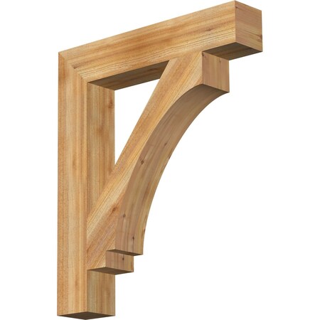 Ekena Millwork Imperial Block Rough Sawn Bracket, Western Red Cedar, 6"W x 34"D x 40"H BKT06X34X40IMP05RWR